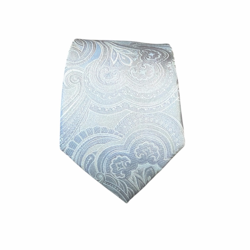 DONALD‎ J TRUMP Signature Collection 100% Silk Tie Iconic Gold Bar Gray/Silver